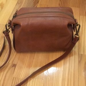 Madewell tan leather crossbody adjustable bag